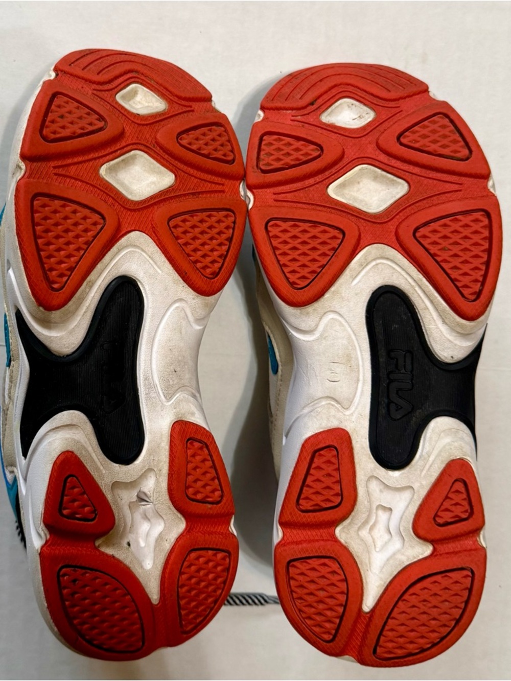 FILA Ray Tracer Chunky Sneakers White Blue Orange Women's 6 - Picture 5 of 6